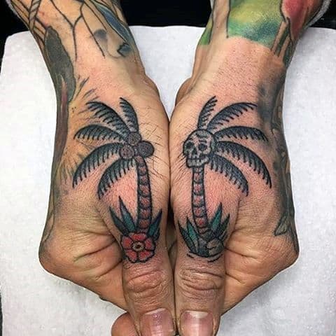 tatuaje de la mano de la palma de la mano