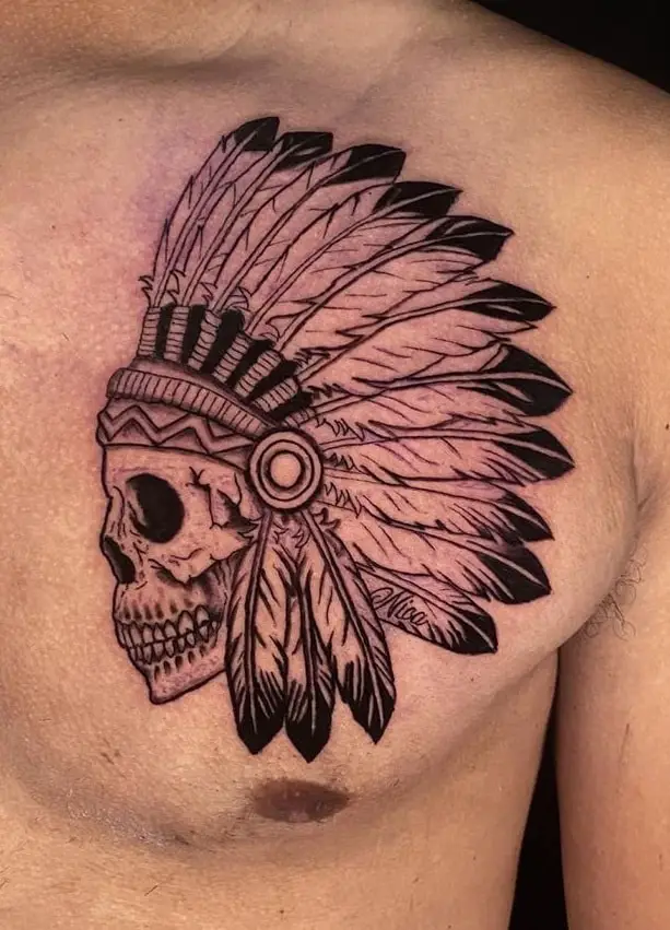 Tatuaje de calavera india