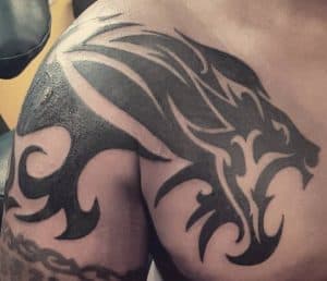 Tatuaje De León Tribal 