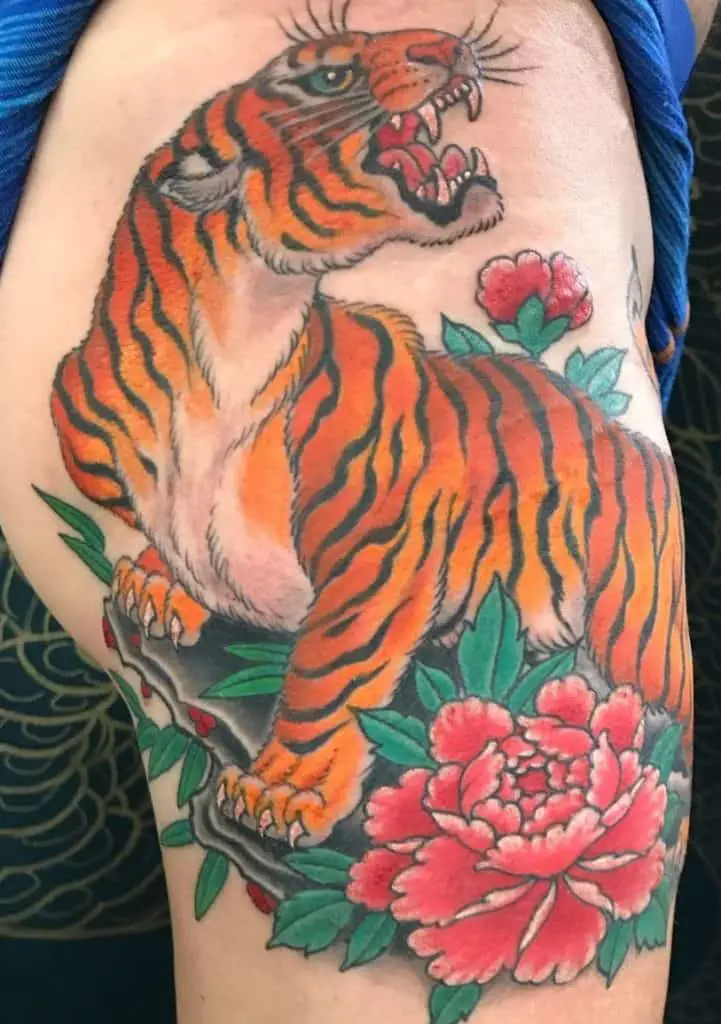 Tatuaje de tigre japonés