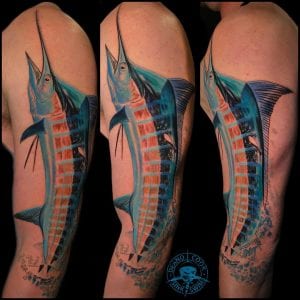 Tatuaje de Blue Marlin en el brazo