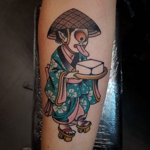 Tatuaje de tofu Boy en la piel