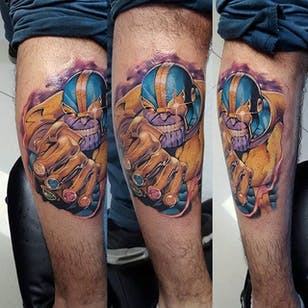 Thanos Tattoo by Edgar Monjo #Thanos #thanostattoos #thanostattoo #marveltattoo #supervillaintattoo #supervillains #comictattoos #EdgarMojo