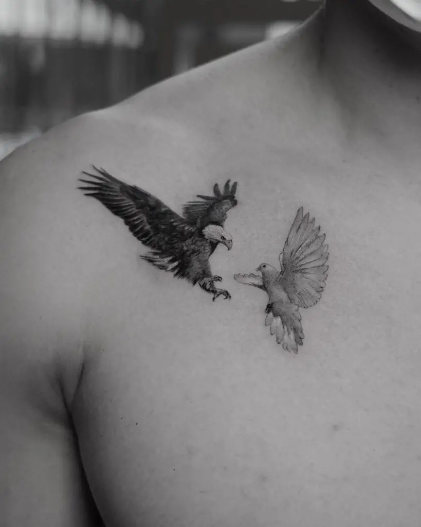Tatuaje De Águila Calva