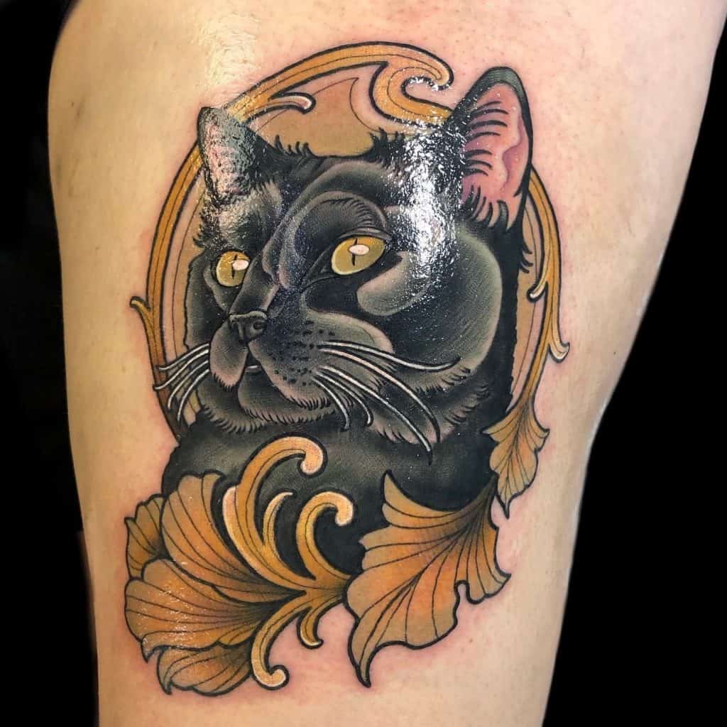 tatuaje de gato negro 1
