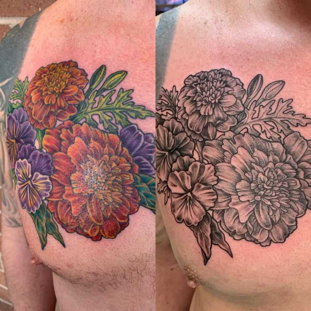 Tatuaje de la Flor Violeta 3