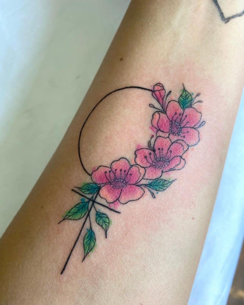 Tatuaje de flor de cerezo 2