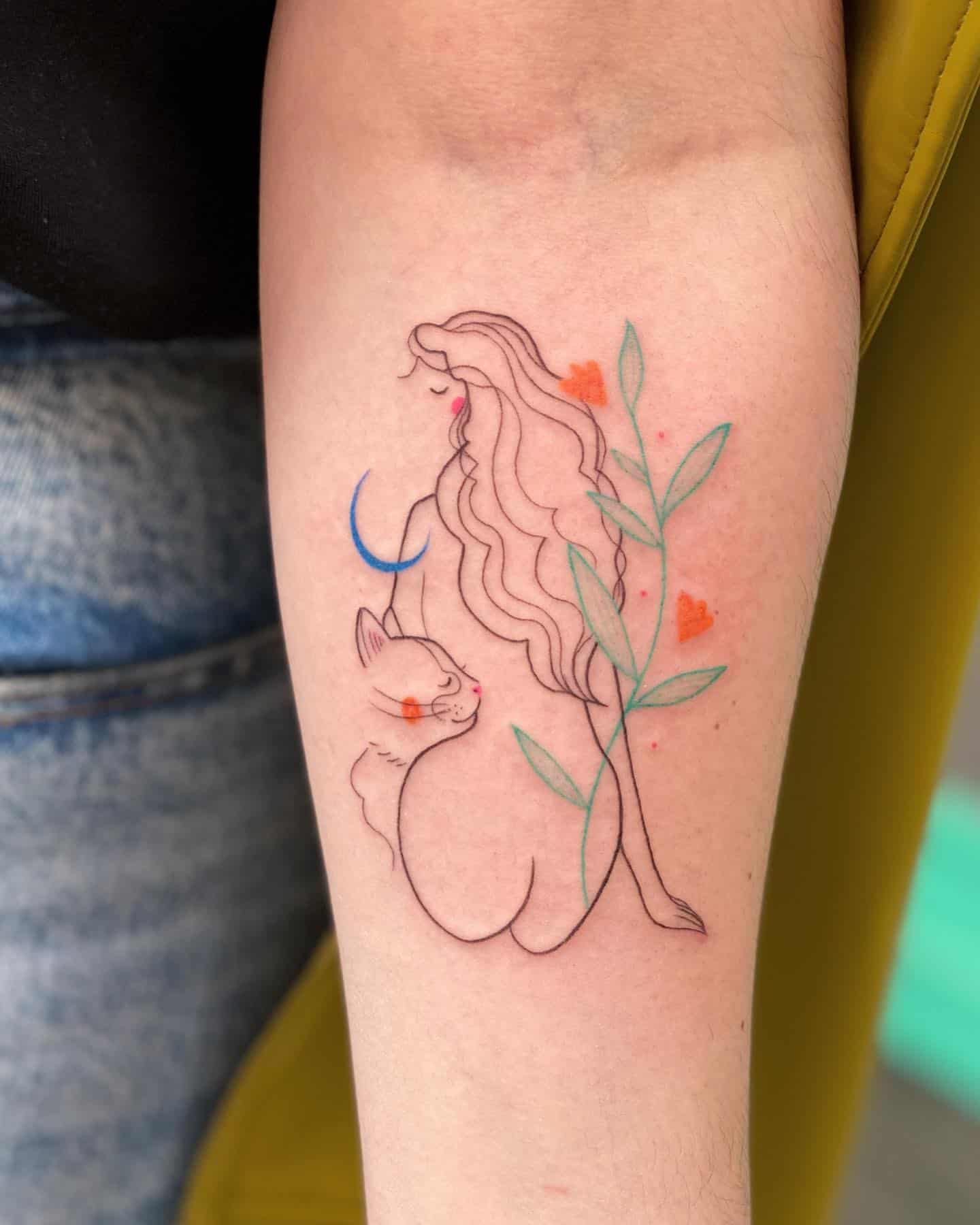 Tatuaje de línea personal