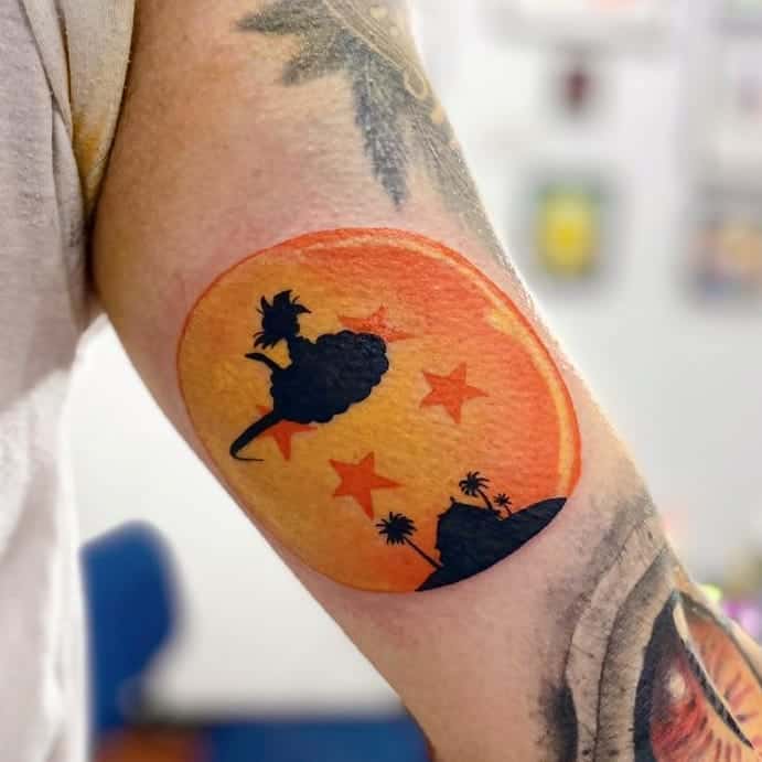 Tatuaje de 4 estrellas de Dragon Ball 1