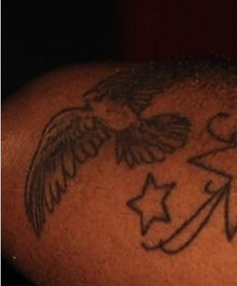 Tatuaje de águila voladora de chip