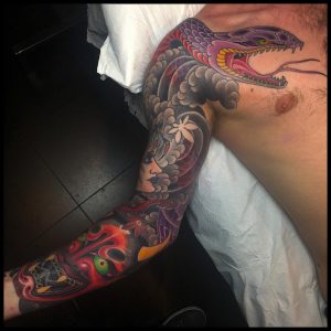 Tatuaje de serpiente japonesa