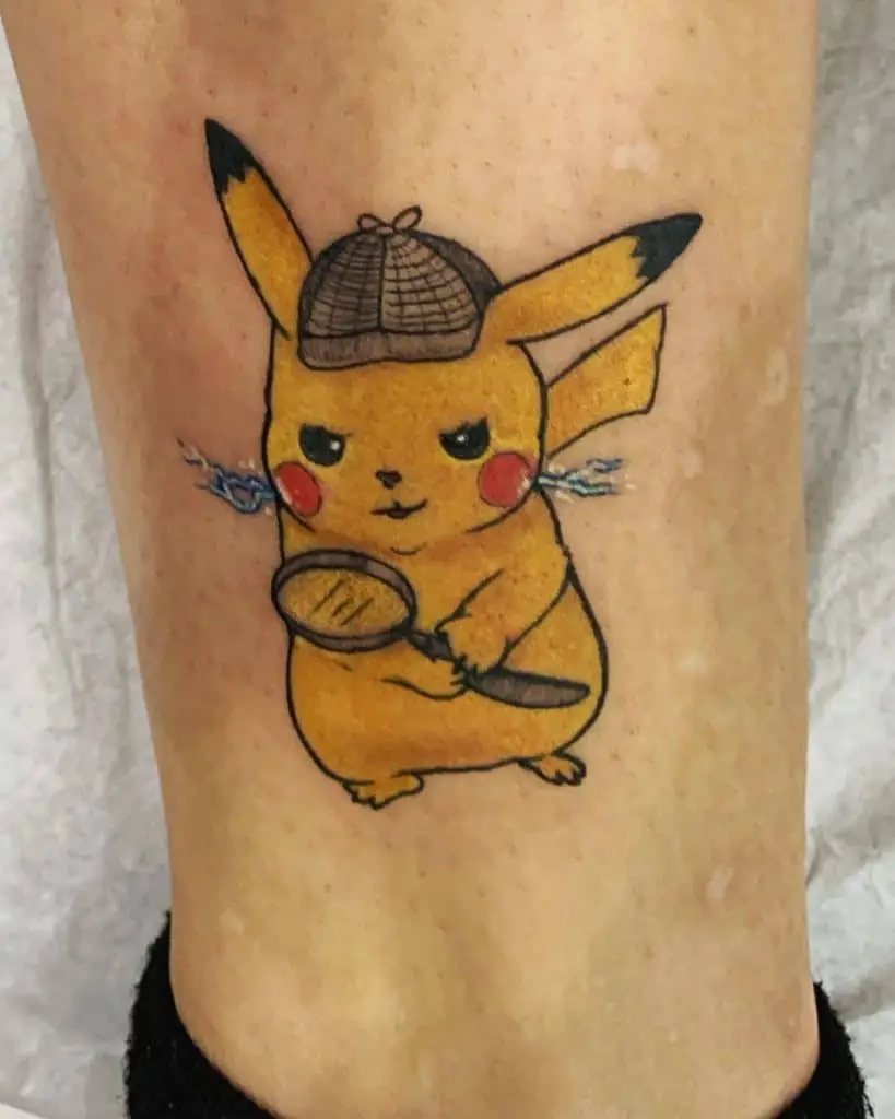 Tatuaje de Pikachu Detective 