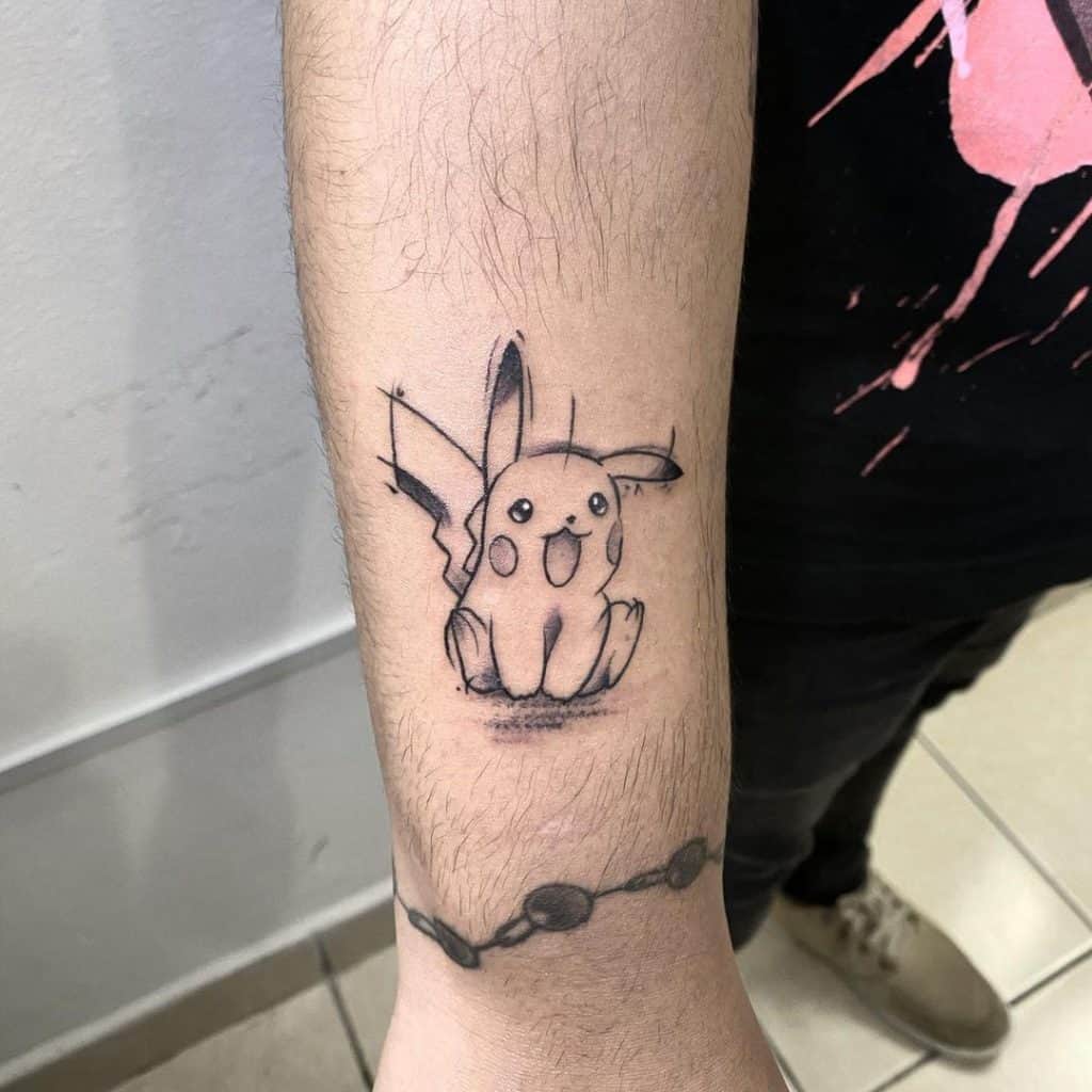 Tinta de Pikachu para el antebrazo pequeño
