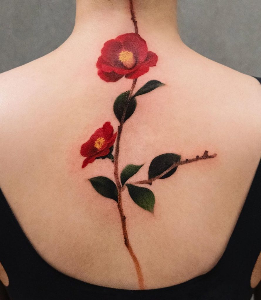 Tatuaje de flor de Chen Jie
