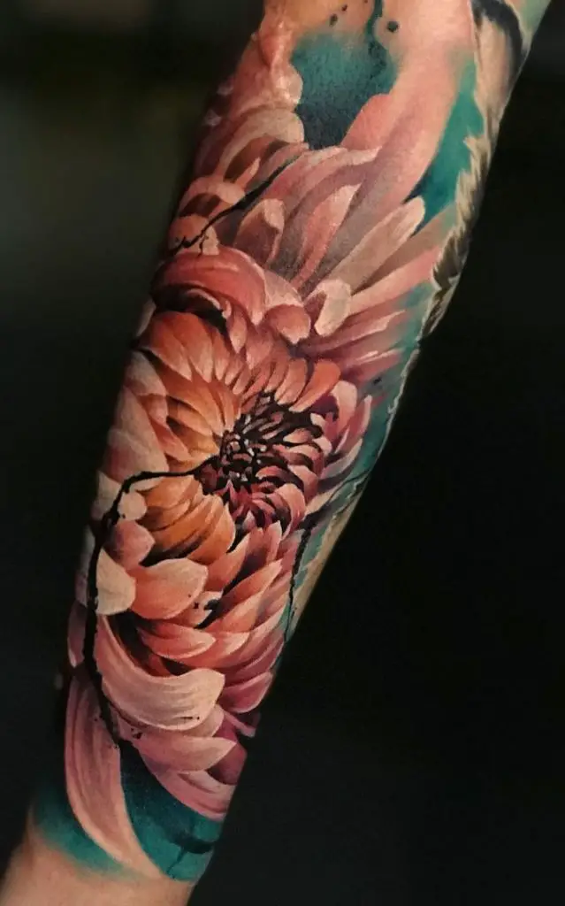 Tatuaje de crisantemo