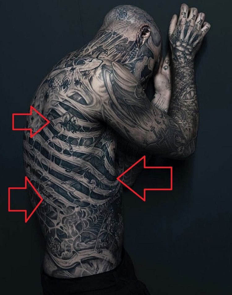 Rick Genest-Tatuaje-Caja torácica