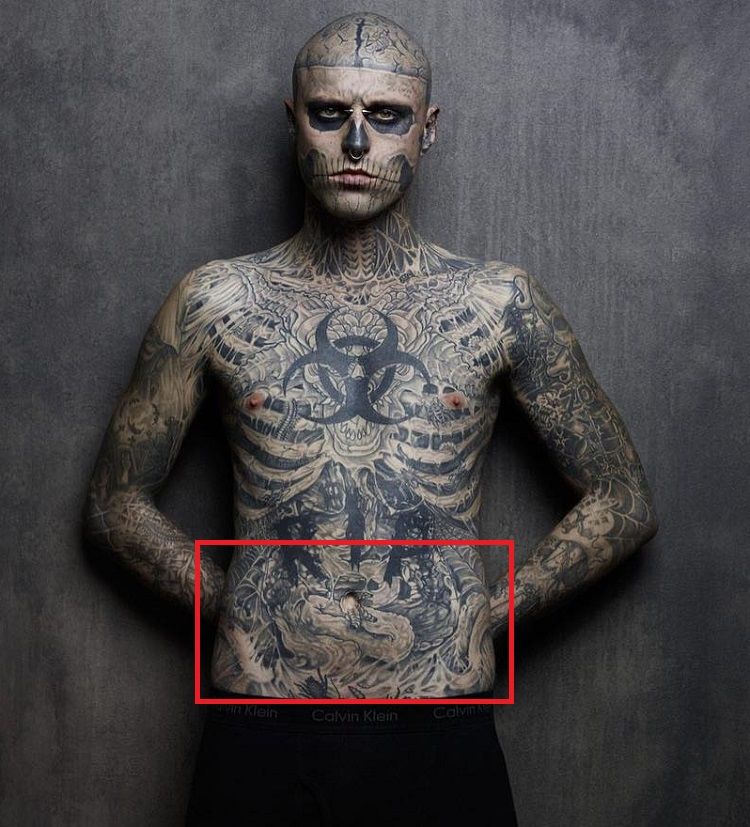 Rick Genest-Tattoo-Belly