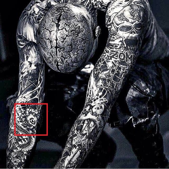 Rick Genest-Tattoo-Right-Arm