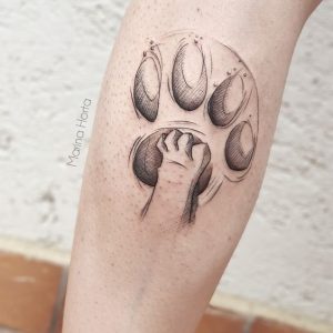 Tatuaje de pata de perro