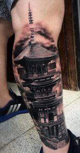 Tatuaje del templo japonés