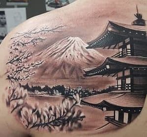 Tatuaje del templo japonés