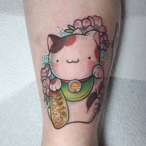 Tatuaje de Maneki Neko