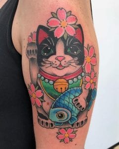 Tatuaje de Maneki Neko