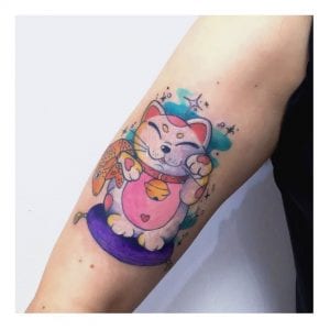 Tatuaje de Maneki Neko