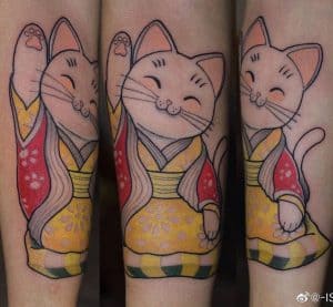 Tatuaje de Maneki Neko