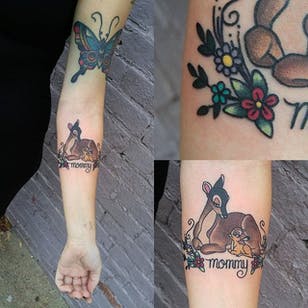 Tatuaje de Bambi de Viktoria Kurz.  #mamma #bambi #waltdisney #disney #hjorte #fawn