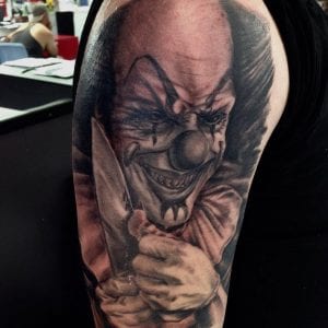 Tatuaje de payaso malvado
