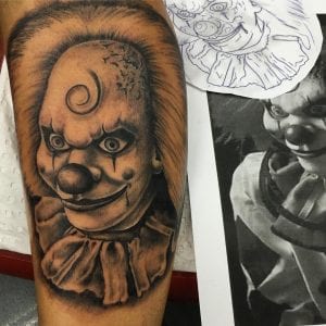 Tatuaje de payaso malvado