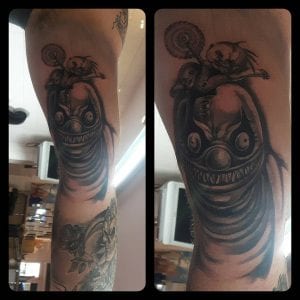 Tatuaje de payaso malvado