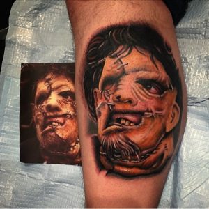 Tatuaje De Cara De Cuero