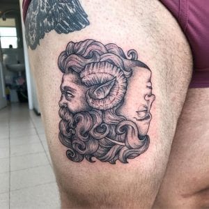 tatuaje del dios romano janus