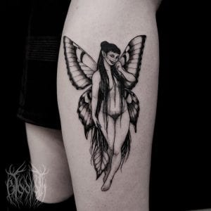 Tatuaje de hada gótica