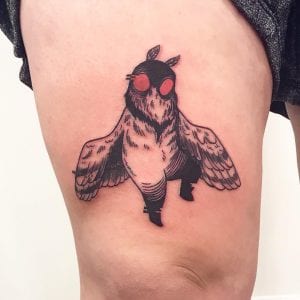 Tatuaje de hombre polilla