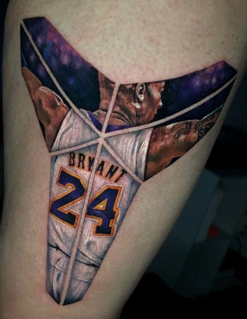 Tatuaje ilustrativo de Kobe Bryant