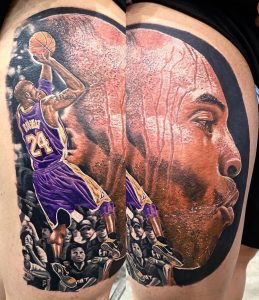 Tatuaje ilustrativo de Kobe Bryant