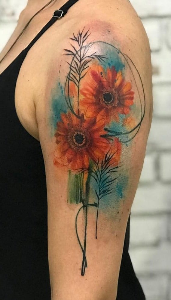 Tatuajes de flores de acuarela: una guía visual - Tatuajes 360