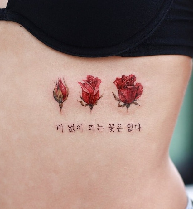 Tatuaje de rosa roja