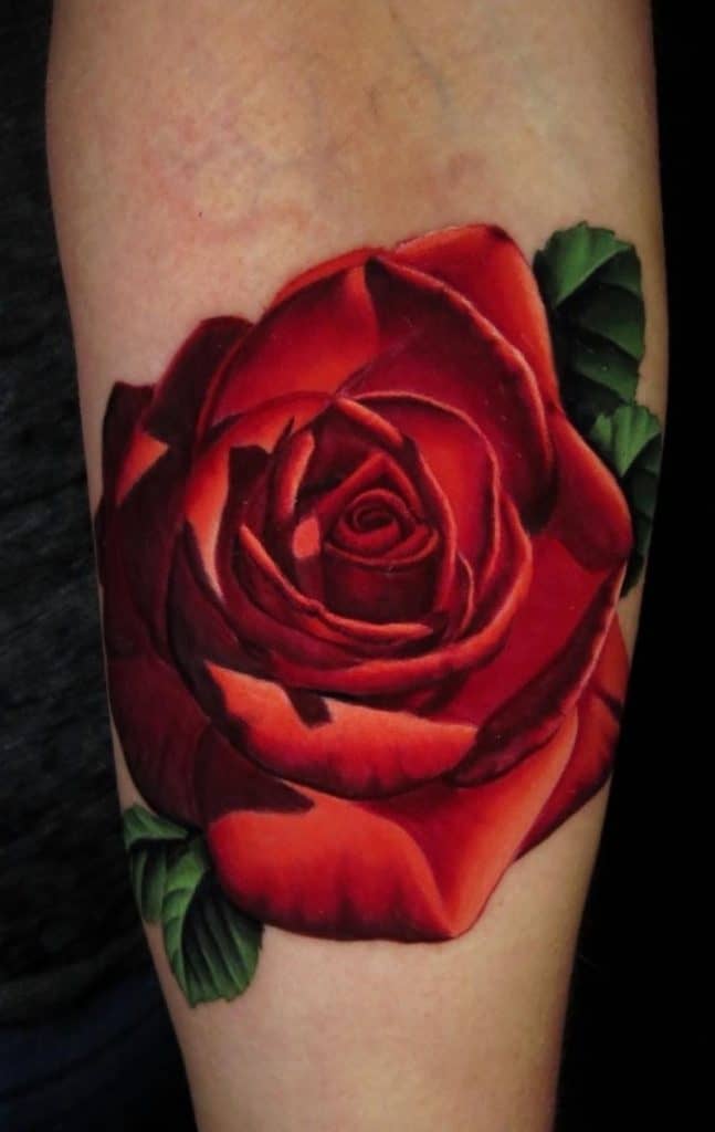 Tatuaje de rosa roja