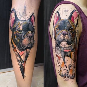 Graphic Tattoo by Tobias Burchert # Graphic Tattoo # Graphic # Abstract Tattoo # Abstract # Modern Tattoos # Pig # Elschwino # TobiasBurchert # Dog