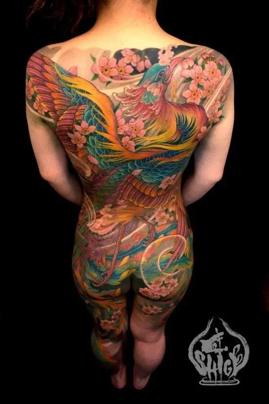 ¡Otro irezumi de Shige, hermoso!  #irezumi #shige #fugl #farverige