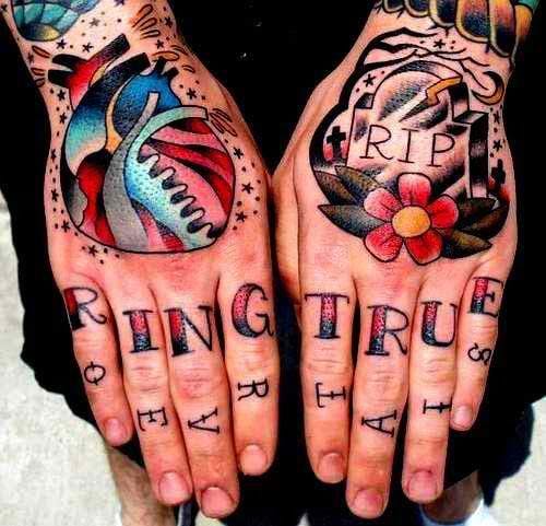 Las letras tradicionales generalmente se reproducen de esta manera con el propósito de tatuarse los dedos en negrita y legible.  Letras de tatuajes en los dedos, artista desconocido.  # letras # tatuaje en el dedo