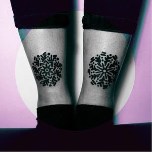 Tatuajes a juego de Gene Le Lynx #GeneLeLynx #ornamental #blackwork #pagan #abstract #geometric #graphic #mandala