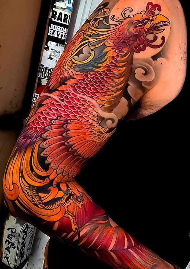 Tatuaje De Fénix Japonés 