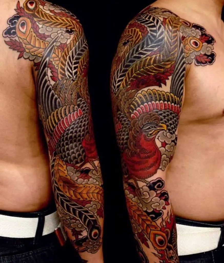 Tatuaje de fénix japonés