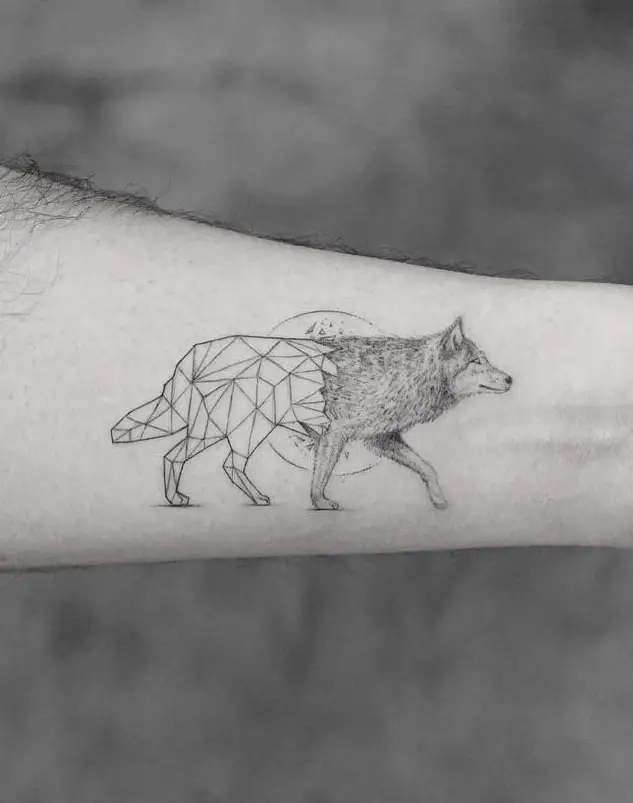 Tatuajes de lobos geométricos: significados, diseños de tatuajes y más -  Tatuajes 360