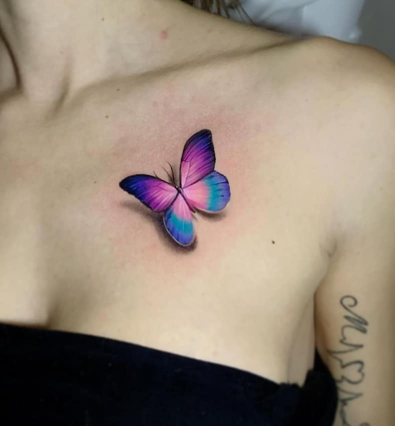 Tatuaje de mariposa 3D